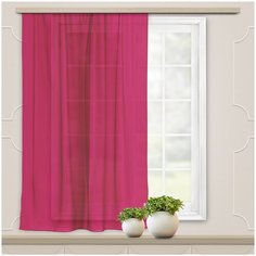 Штора вуаль однотонная 140*145 см бордо Witerra