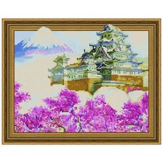 Алмазная мозаика "Замок Химедзи", 40x50 см