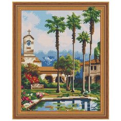 Алмазная мозаика "Восточный пейзаж", 40x50 см