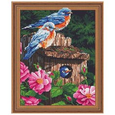 Алмазная мозаика "Лесные птички", 40x50 см