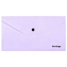 Berlingo Папка-конверт на кнопке Instinct C6, пластик, 5 штук лаванда
