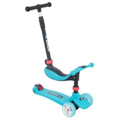 N.ERGO, САМОКАТ универсальный упр.накл.,PU светящ. кол.2х120мм/2*80мм,рег.руль,нейлон/пластик рама,свет в деке 3 реж.,ручки TPR,57*14*82(70)/30см,4,3кг