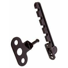 Ограничитель на окно 5 позиций коричневый +2 самореза, Гребенка пластик ABS коричневая, Блокиратор. Агат