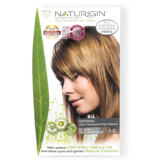 NATURIGIN безаммиачная перманентная краска для волос, 7.0 натуральный средне-русый, 100 мл