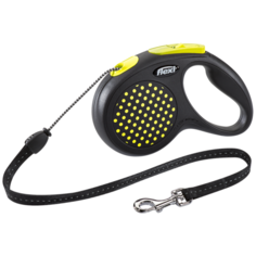 Поводок-рулетка для собак Flexi Design М тросовый желтый 5 м