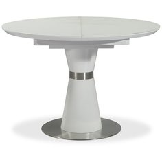 Стол кухонный Avanti Round, раскладной, длина в разложенном виде: 140 см, d: 110 см, белый сатин