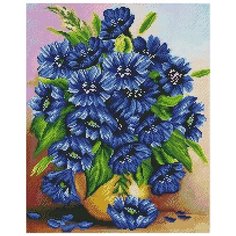 Алмазная мозаика "Потрясающие хризантемы", 40x50 см