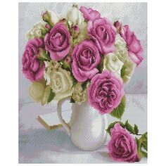 Алмазная мозаика "Розы в кувшине", 40x50 см