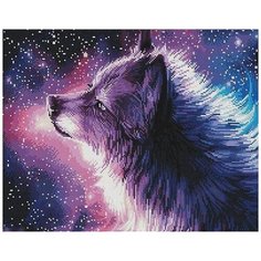 Алмазная мозаика "Небесный волк", 40x50 см