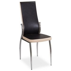 Стул Домотека Милано, металл/искусственная кожа, цвет: B4/B1 Темный Венге/ бежевый