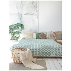 Покрывало MPF Жаккард хлопок с размерами: 220 x 230 см зеленое