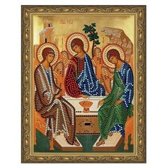 Алмазная 5D мозаика с нанесенной рамкой 20х30 святая троица (12 цветов) - KM0803 Molly
