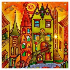 Картина мозаикой 30х30 город солнца (квадр. эл-ты) (17 цветов) - KM0267 Molly