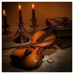 Картина мозаикой 30х30 вечер музыки (квадрат) (24 цвета) - KM0223 Molly