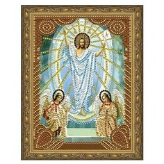 Алмазная 5D мозаика с нанесенной рамкой 20х30 воскресение христово (7 цветов) - KM0712 Molly