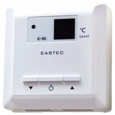 Терморегулятор Eastec "E-35" для теплых полов и обогревателей, белый. Накладной