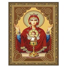 Алмазная 5D мозаика с нанесенной рамкой 20х30 неупиваемая чаша (12 цветов) - KM0809 Molly