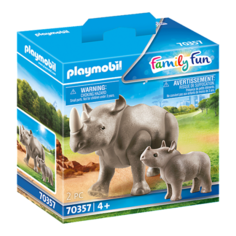 Конструктор Playmobil Family Fun 70357 Носорог с теленком