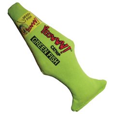 Игрушка для кошек ROSEWOOD мягкая с кошачьей мятой "Рыба YEOWWW", зелёная, 18х7.5х2.5см