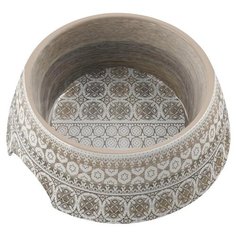Миска для животных TARHONG "Moroccan Wood", древесная с рисунком, 18х18х7.1см (590мл)