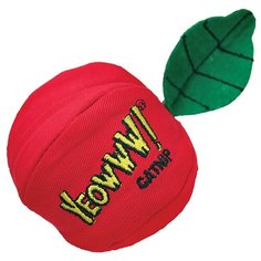 Игрушка для кошек ROSEWOOD мягкая с кошачьей мятой "Яблоко YEOWWW", красная, 7.6см (Великобритания)
