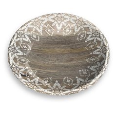 Миска для животных TARHONG "Moroccan Wood", древесная с рисунком, 13х13х2.8см (180мл)