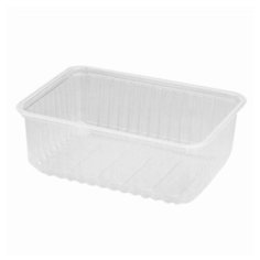 Одноразовые контейнеры 1000 мл, комплект 50 шт., без крышек, 179х132х64 мм, ПП, прозрачные, крышка 605091 Стиролпласт