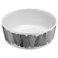 Миска для животных TARHONG "Water color brush stroke", бело-серая, 15.3х5.6см/700мл