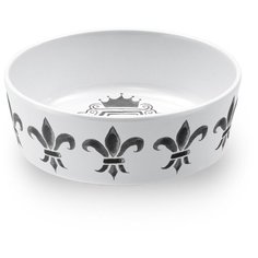 Миска для животных TARHONG "Couture", бело-чёрная, 12.6х4.2см/350мл