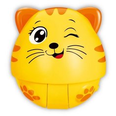 Развивающая игрушка Ути-Пути Хохотушка-покатушка. Котенок, желтый/оранжевый