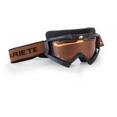 Маска снегоходная Ariete Riding Crows Basic, черный, янтарные линзы