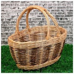 Корзина «Пикник», дно:32×15 см, верх:42×28 см, H=21/37 см, лоза 3426293 Сима ленд