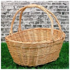 Корзина «Для яблок», дно:19×26 см, верх:30×35 см, H=15/35 см, ручное плетение, ива 3426299 Сима ленд