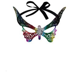Маска венецианская "Эффект бабочки" La Mascarade (синий; зеленый; красный)