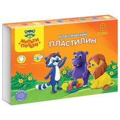 Пластилин Мульти-Пульти Приключения Енота классический 8 цветов (КП_10207)