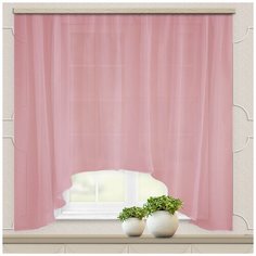 Штора для кухни вуаль-однотонная арка 285*160 брусника Witerra