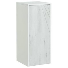 Подвесной шкаф Акватон Сакура 33 1A220703SKW80 с бельевой корзиной Ольха наварра Белый глянец