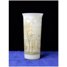 Ваза NinaGlass Гризаль стеклянная цвет белый с росписью