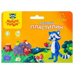 Пластилин Мульти-Пульти Енот в лесу восковой 6 цветов (ВП_11055)