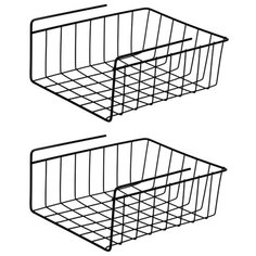 Набор Nesh. Корзина подвесная 280х240x120. Металл. Черный. Комплект из 2 штук