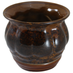 Горшок для цветов декоративный Патисон №3 коричневый Тамбовская керамика