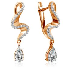 Бронницкий Ювелир Серьги из красного золота С132-4529Св