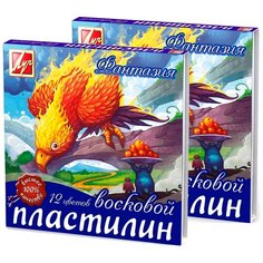 Пластилин Луч Фантазия 12 цветов (25С1523-08), 2 упаковки