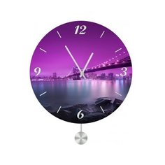 Часы настенные кварцевые SvS 3511813 Фиолетовая ночь СВС