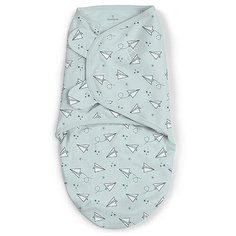 Конверт для пеленания на липучке Paper Planes (серо-голубой с бумажными самолетиками), размер S/M Summer Infant
