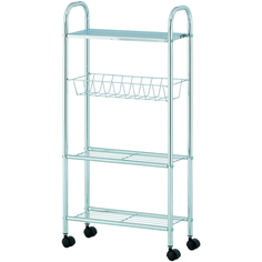 Этажерка-стеллаж UniStor LIZZIE 4-х ярусная металлическая для ванной и кухни