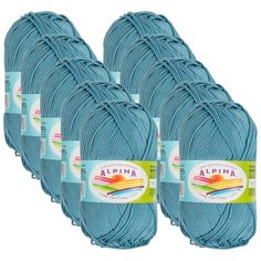 Пряжа Alpina Anabel, 100 % хлопок, 50 г, 120 м, 10 шт., №086 серо-голубой
