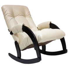 Кресло-качалка Комфорт Модель 67 размер: 60х103 см, обивка: искусственная кожа, цвет: венге/polaris beige Komfort