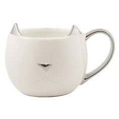 Кружка "Котик серебряные ушки", цвет: белый, 350 мл Эврика
