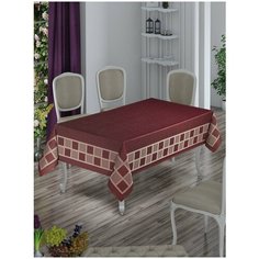 DO & CO Скатерть Lauren Цвет: Бордовый br23389 (160х220 см)